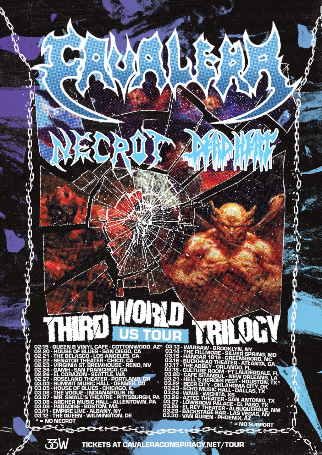 NECROT To Join Cavalera On Third World Trilogy US Tour; Tickets On Sale&nbsp;Now!